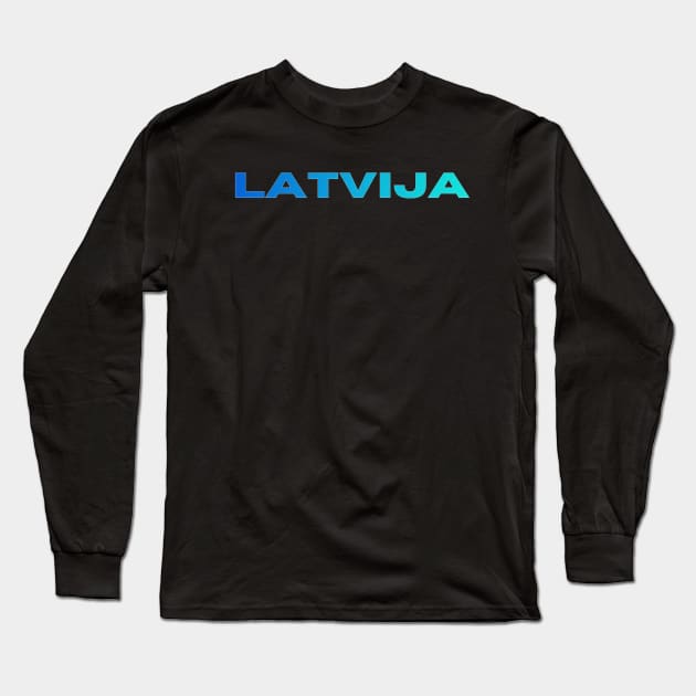 Latvija raksti latvietis - Latvia Long Sleeve T-Shirt by LukjanovArt